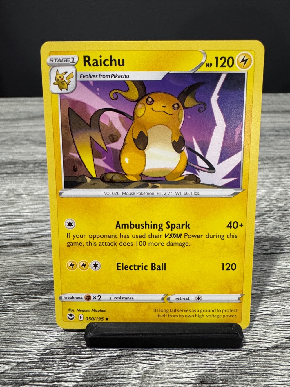 Pokémon | Silver Tempest #050/195: Raichu (2022) - Collectible Trading Card